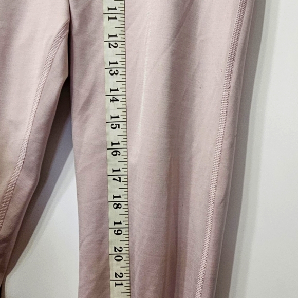 Nike Hi-Rise-Dri-Fit Cross Waist Ankle pink Leggings Size L Woman's - Picture 5 of 14